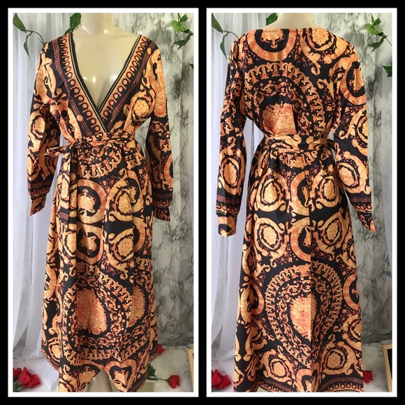 Boho Wrap Long Sleeve Maxi - Picture 6 of 8